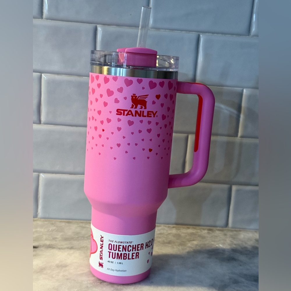 Stanley 40 oz Stainless Steel H2.0 Flowstate Quencher Tumbler - Valentine’s Day